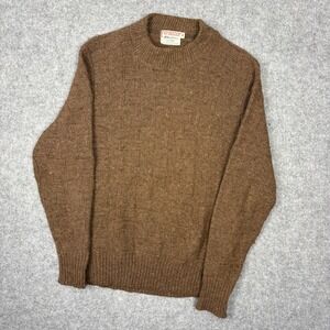 Vintage McGregor Shellon Brown Mohair Blend Textured Knit Sweater M Medium USA